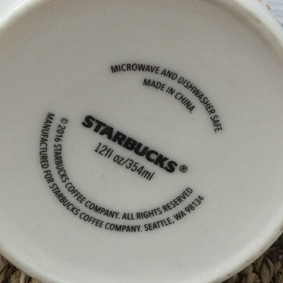 Starbucks 2016 Fill Your Cup Coffee Mug 12 oz - Picture 6 of 6